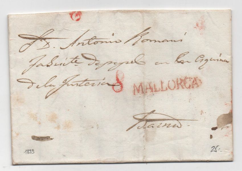 ESPAÑA Nº 24 MALLORCA DEL 10-10-1833