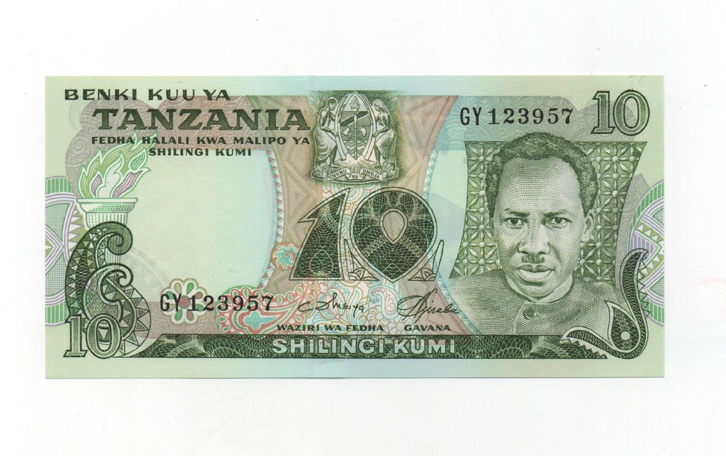 TANZANIA DEL AÑO 1978 DE 10 SHILLINGI