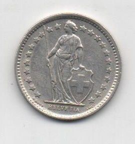 SUIZA DEL AÑO 1962 DE 1/2 FRANCO