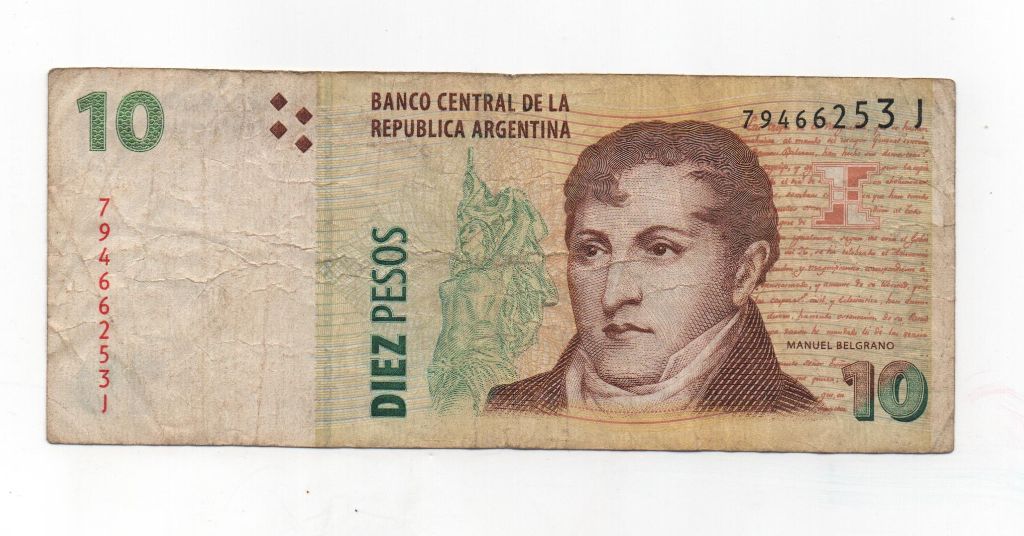 ARGENTINA DEL AÑO 1992-1997 DE 10 PESOS