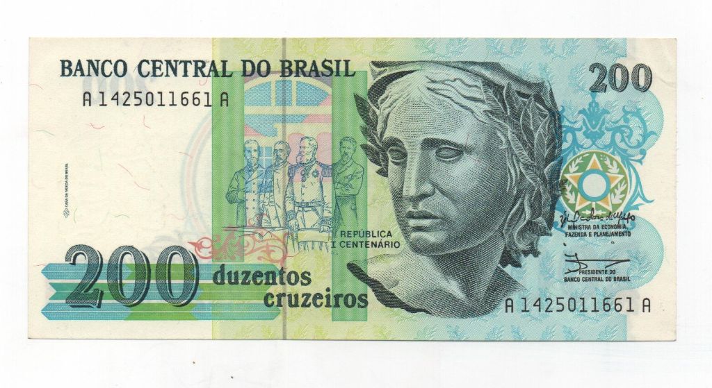 BRASIL DEL AÑO 1989 DE 200 CRUZEIROS