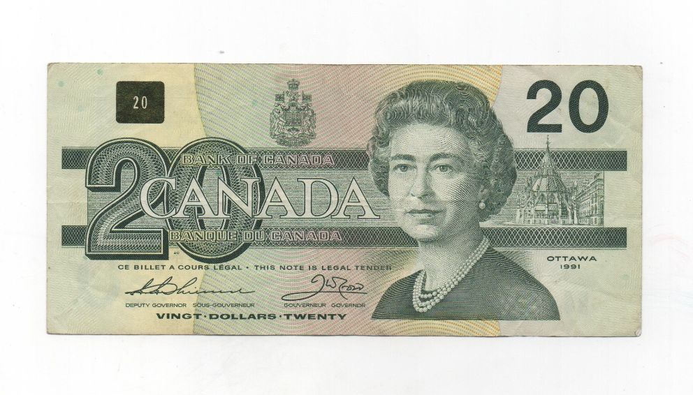 CANADA DEL AÑO 1991 DE 20 DOLARES