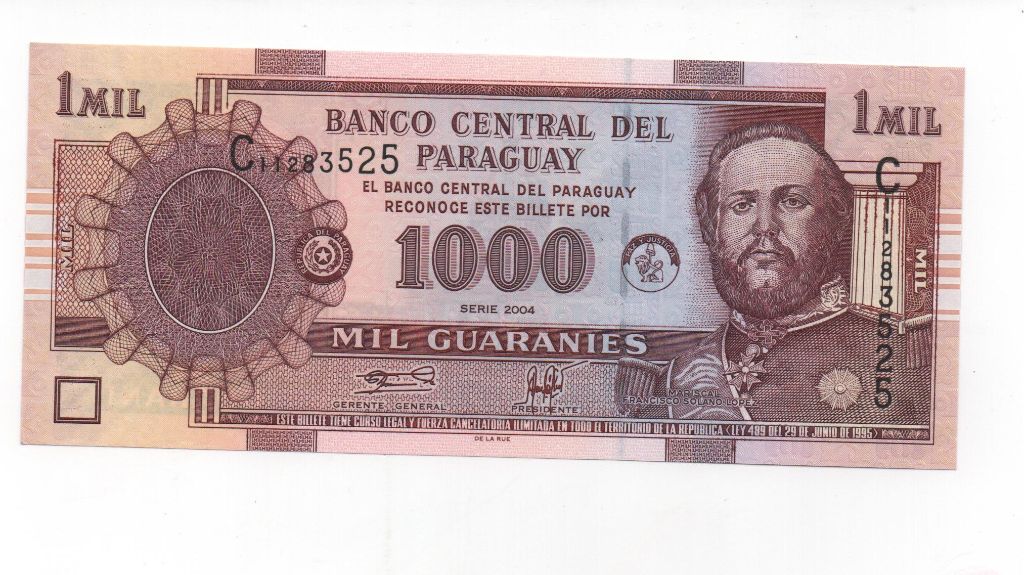 PARAGUAY DEL AÑO 2004 DE 1000 GUARANIES
