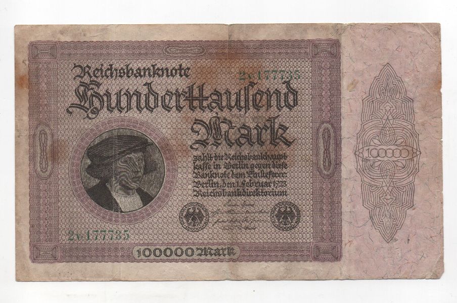ALEMANIA DEL AÑO 1923 DE 100000 MARCOS