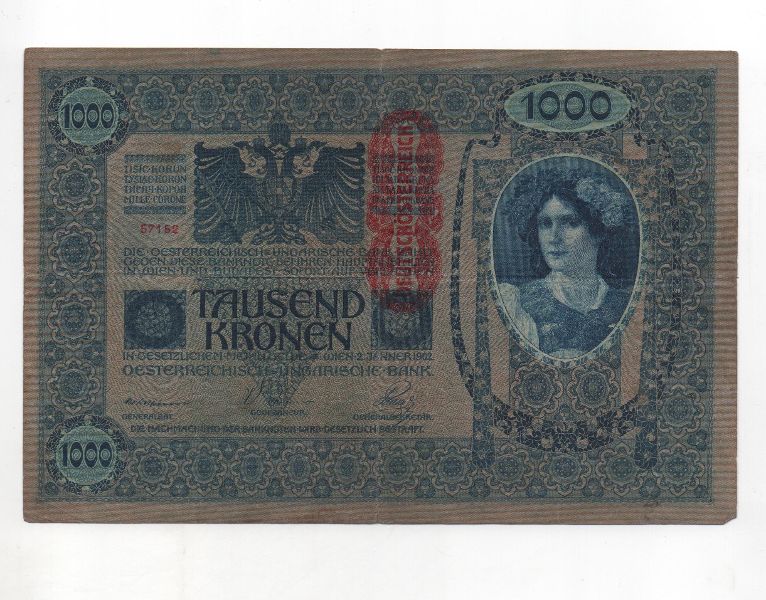 AUSTRIA DEL AÑO 1902 DE 1000 TAUSEND