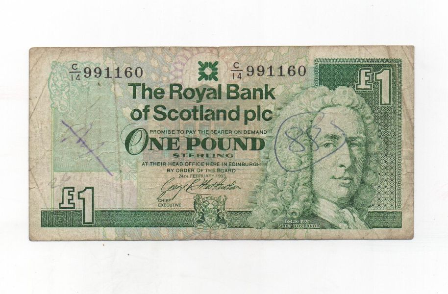 ESCOCIA DEL AÑO 1993 DE 1 LIBRA