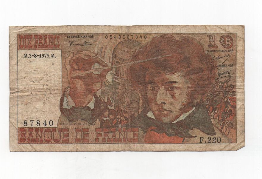 FRANCIA DEL AÑO 1975 DE 10 FRANCOS