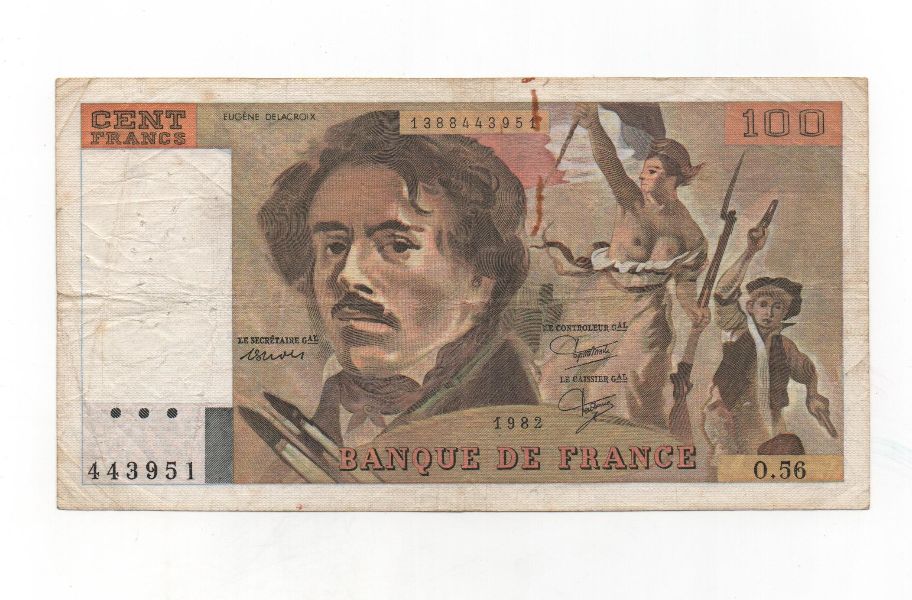 FRANCIA DEL AÑO 1982 DE 100 FRANCOS
