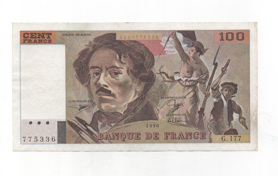 FRANCIA DEL AÑO 1990 DE 100 FRANCOS