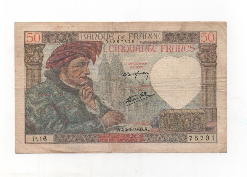 FRANCIA DEL AÑO 1940 DE 50 FRANCOS