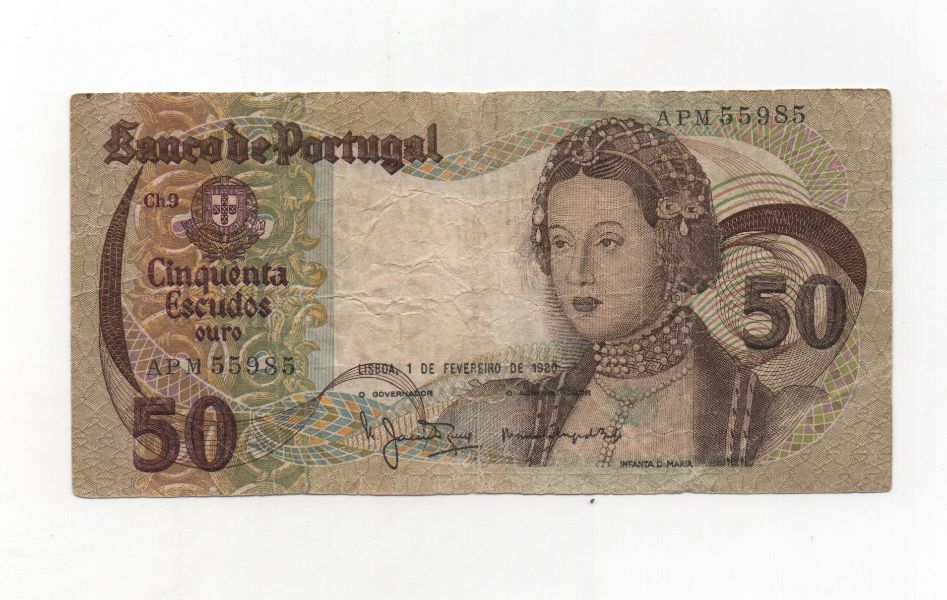 PORTUGAL DEL AÑO 1980 DE 50 ESCUDOS