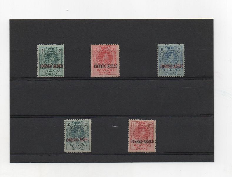 ESPAÑA DEL AÑO 1920 Nº 292/296 ALFONSO XIII TIPO MEDALLON **