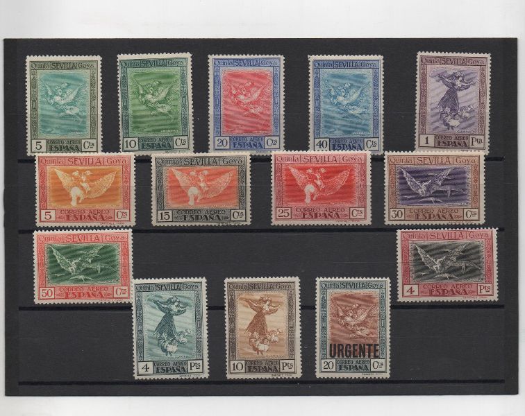 ESPAÑA DEL AÑO 1930 Nº 517/530 QUINTA DE GOYA EXPOSICION DE SEVILLA AEREOS **