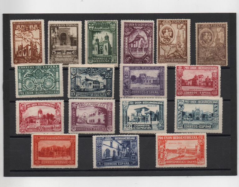 ESPAÑA DEL AÑO 1930 Nº 566/582 PRO UNION IBEROAMERICANA **