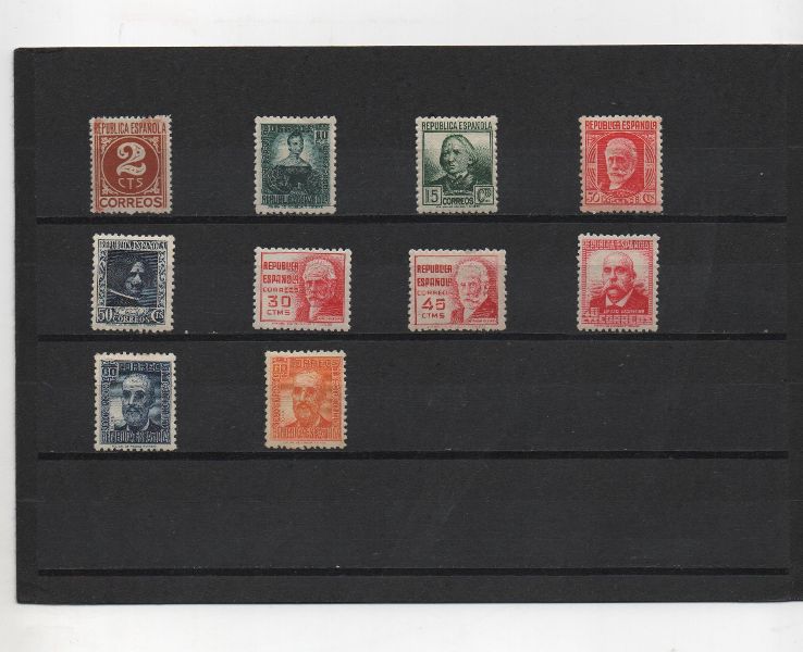 ESPAÑA DEL AÑO 1936.38 Nº 731/740 CIFRAS Y PERSONAJES **