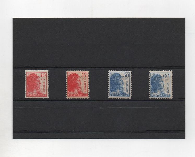 ESPAÑA DEL AÑO 1938 Nº 751/754 ALEGORIA DE LA REPUBLICA **