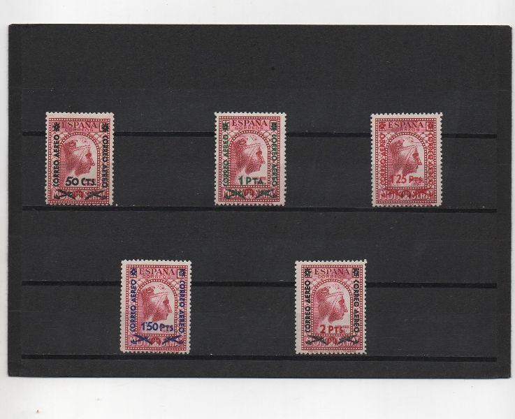 ESPAÑA DEL AÑO 1938 Nº 782/786 MONTSERRAT AEREOS **