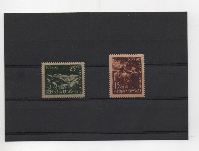 ESPAÑA DEL AÑO 1938 Nº 787/788 HOMENAJE A LA 43 DIVISION **