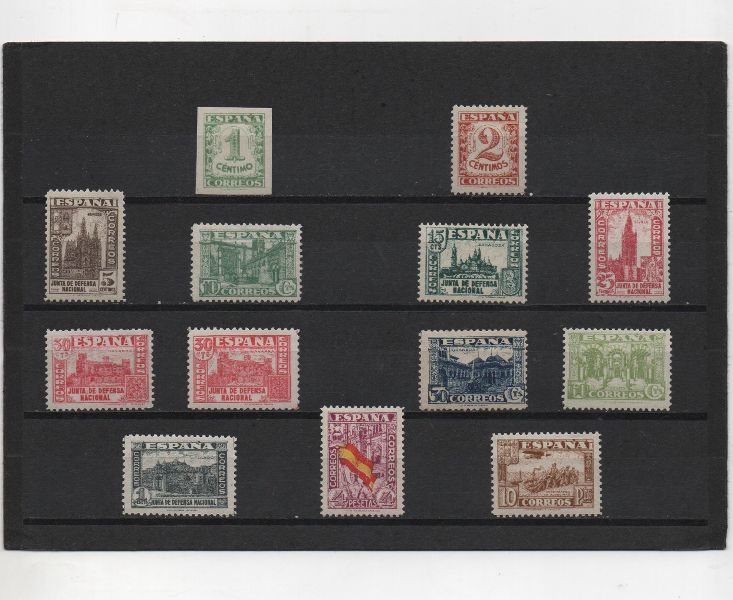 ESTADO ESPAÑOL (FRANCO) DEL AÑO 1936.37 Nº 802/813 ** JUNTA DE DEFENSA NACIONAL