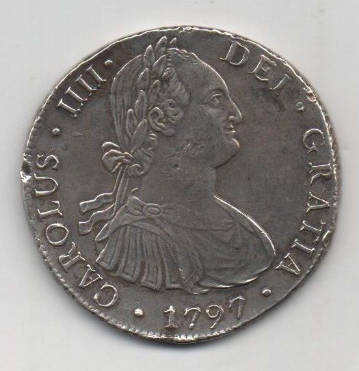 ESPAÑA CARLOS IV DEL AÑO 1797 DE 8 REALES