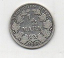 ALEMANIA REICH DEL AÑO 1905 LETRA A DE 1/2 MARCO