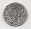 ALEMANIA REICH DEL AÑO 1876 LETRA A DE 1 MARCOS