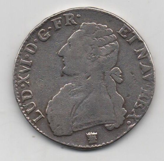 FRANCIA DEL AÑO 1791 DE 1 ECU LUIS XVI