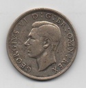 GRAN BRETAÑA DEL AÑO 1944 DE 1/2 CROWN
