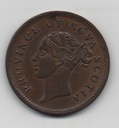 CANADA DEL AÑO 1840 NUEVA ESCOCIA DE 1 PENNI