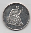 ESTADOS UNIDOS SENTADA DEL AÑO 1987 DE 1 ONZA TROY MUJER SENTADA