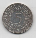 ALEMANIA DEL AÑO 1951 LETRA F DE 5 MARCOS