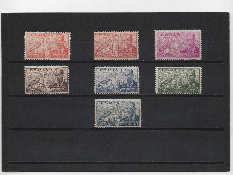 ESTADO ESPAÑOL (FRANCO) DEL AÑO 1939 Nº 880/86 ** JUAN DE LA CIERVA