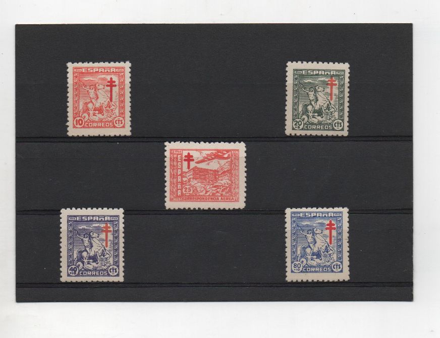 ESTADO ESPAÑOL (FRANCO) DEL AÑO 1944 Nº 984/988 ** PRO TUBERCULOSOS