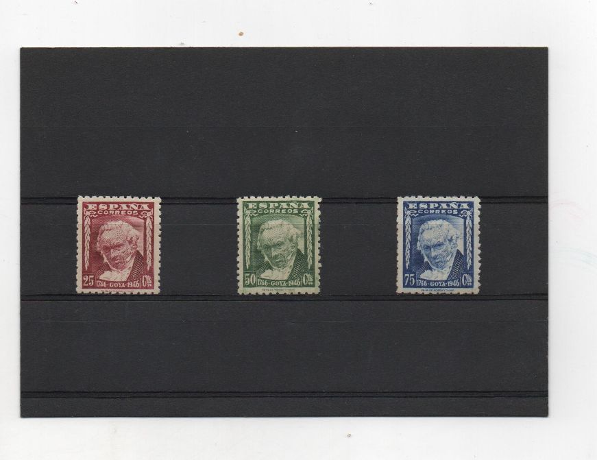 ESTADO ESPAÑOL (FRANCO) DEL AÑO 1946 Nº 1005/07 ** II CENTENARIO DEL NACIMIENTO DE GOYA