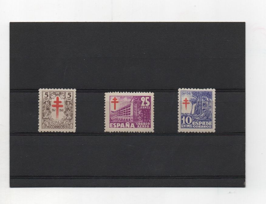 ESTADO ESPAÑOL (FRANCO) DEL AÑO 1947 Nº 1017/19 ** PRO TUBERCULOSOS