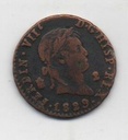 ESPAÑA FERNANDO VII DEL AÑO 1819 DE 2 MARAVEDIES CECA JUBIA