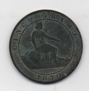 G. PROVISIONAL DEL AÑO 1870 DE 5 CENTIMOS