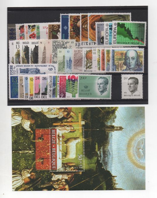 BELGICA AÑO COMPLETO DE 1986