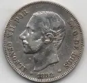 ALFONSO XII DEL AÑO 1882 *82 DE 2 PESETAS