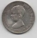 ALFONSO XIII DEL AÑO 1891 *91 DE 5 PESETAS