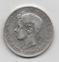 ALFONSO XIII DEL AÑO 1896 *96 DE 5 PESETAS