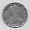 ESPAÑA CARLOS III DEL AÑO 1773 DE 8 REALES WF LETRA INVERTIDA CECA MEJICO