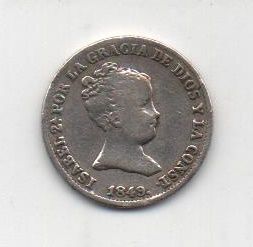 ESPAÑA ISABEL II DEL AÑO 1849 DE 1 REAL