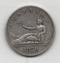 G. PROVISIONAL DEL AÑO 1870 *73 DE 2 PESETAS