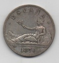 G. PROVISIONAL DEL AÑO 1870 *70 DE 5 PESETAS