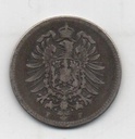 ALEMANIA IMPERIO DEL AÑO 1876 LETRA F DE 1 MARCO