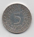 ALEMANIA FEDERAL DEL AÑO 1970 LETRA J DE 5 MARCOS