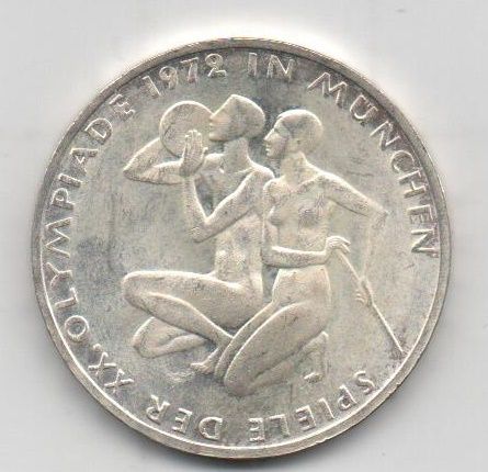 ALEMANIA FEDERAL DEL AÑO 1972 LETRA F PAREJA DE 10 MARCOS