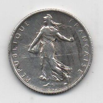 FRANCIA DEL AÑO 1917 DE 1 FRANCO