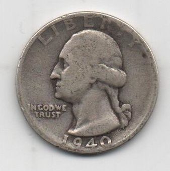 ESTADOS UNIDOS DEL AÑO 1940 LETRA S DE 1/4 DE DOLAR